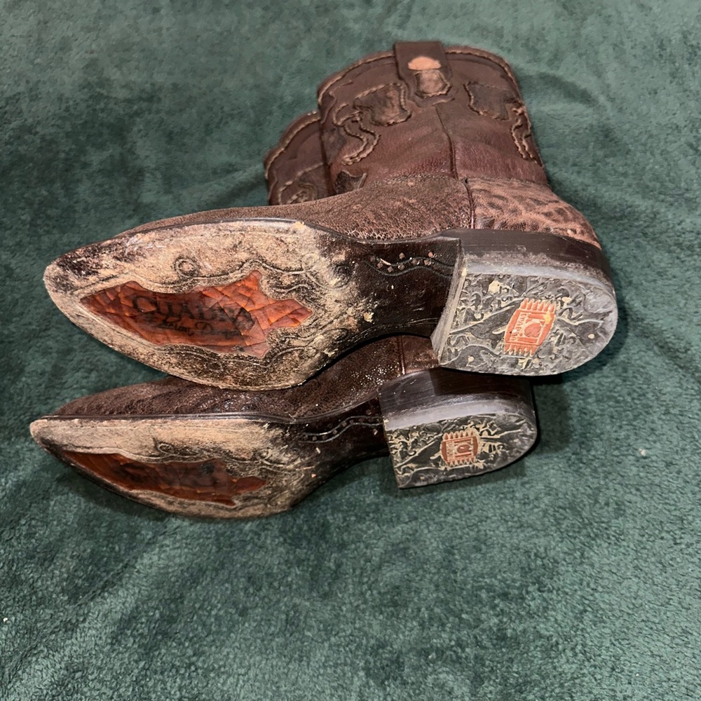 Cuadra Edición Dorada Elephant Leather Cowboy Boots Men’s 8.5 – Rare Exotic - Picture 6 of 11